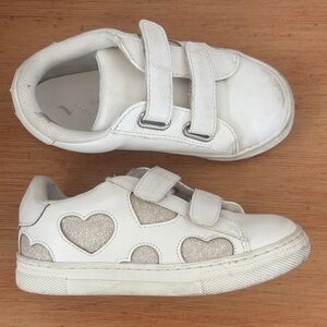 MIA Kids White Glitter Heart Sneakers